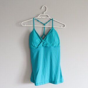 Lululemon Women's Sz 8‎ Blue Pranayama V-Neck Sleeveless Active Stretch Tank Top